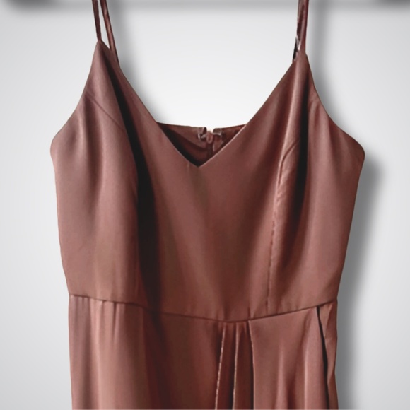 Lulu's Dusty Rose Maxi Dress with Spaghetti Straps - Picture 1 of 5